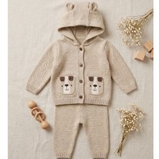 J15452: Baby Boys Knitted 2 Piece Outfit (0-9 Months)